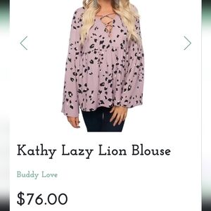 Kathy Lazy Lion Blouse By Buddy Love